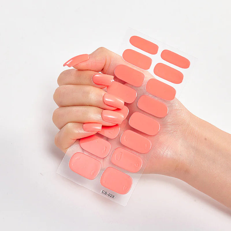 Instant Press-On Nail Wrap Manicure
